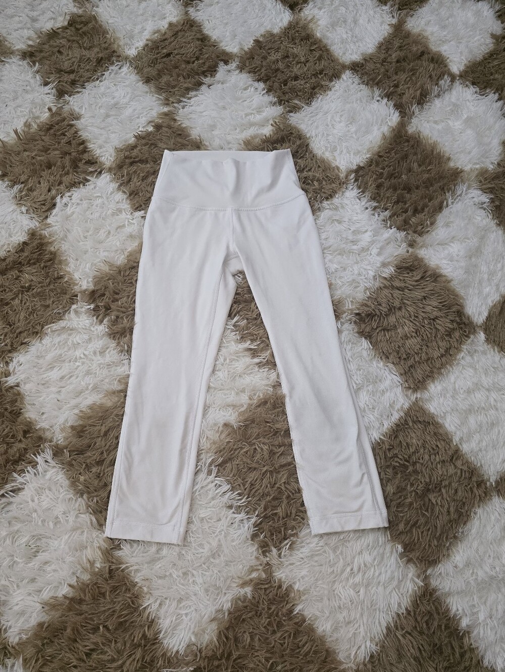 Lululemon White High Rise Straight Leg Yoga Pants Leggings Size 4